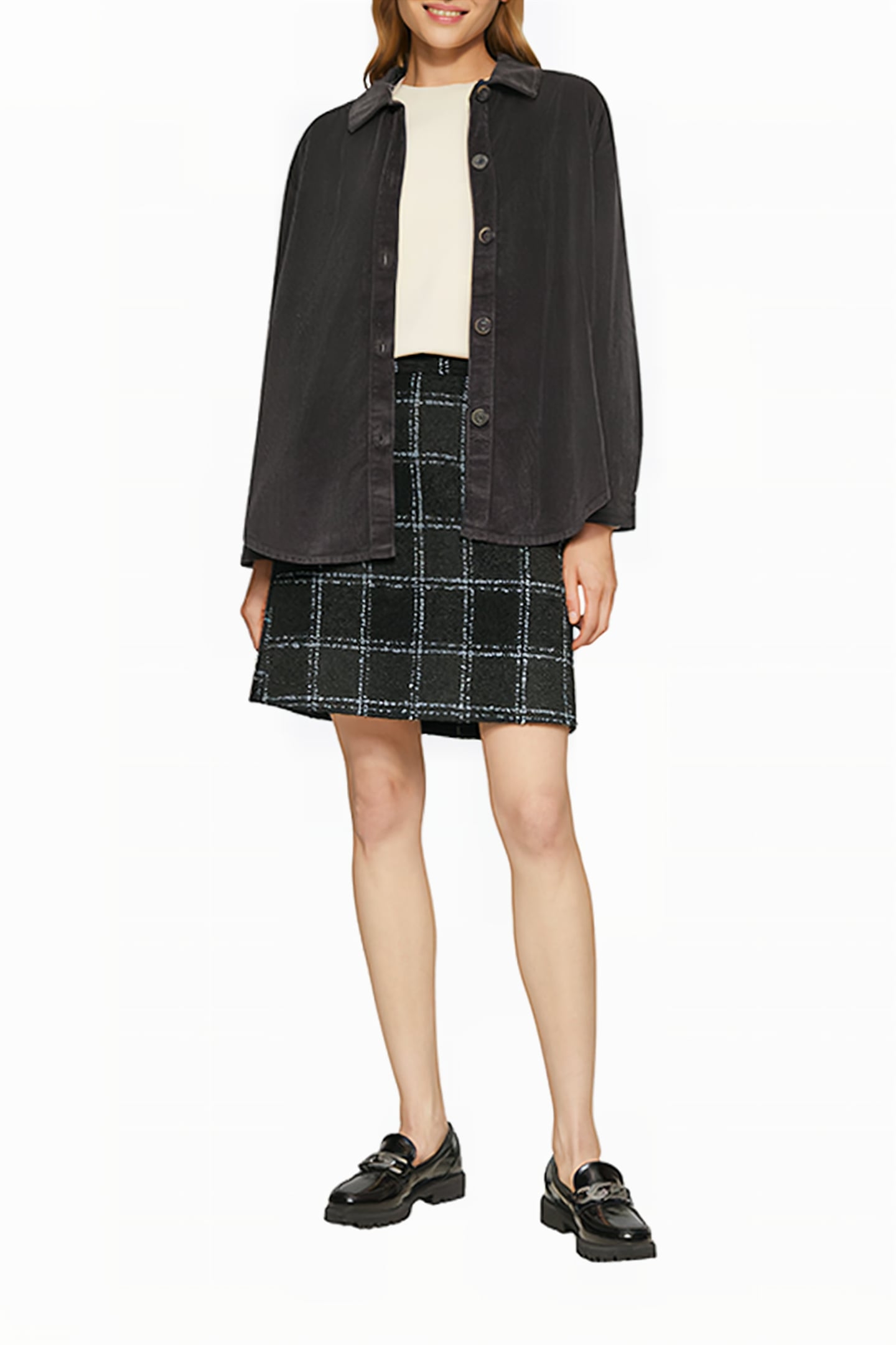 S.OLIVER SKIRTS GREY/BLACK 4