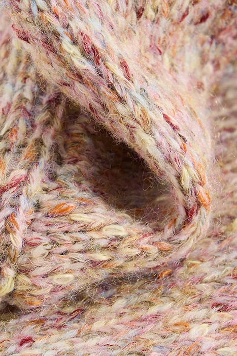 TEXTURED V NECK JUMPER NATURAL MULTI 6