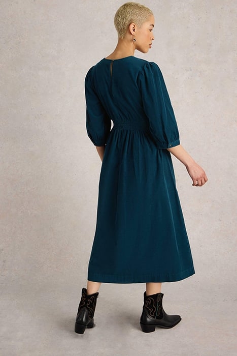 LUCY CORD DRESS DARK TEAL 2