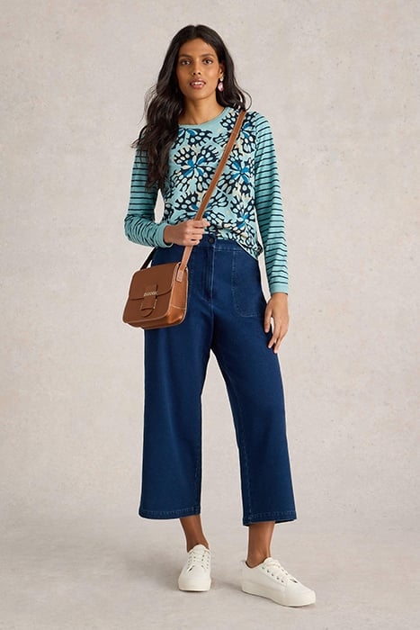 CLARA LS TEE BLUE MULTI 1