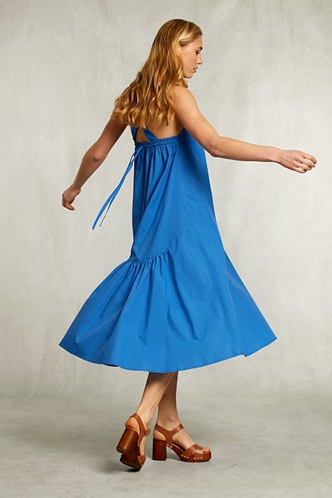 BLUE DRESS WITH CROSSED BACK BLUE 4