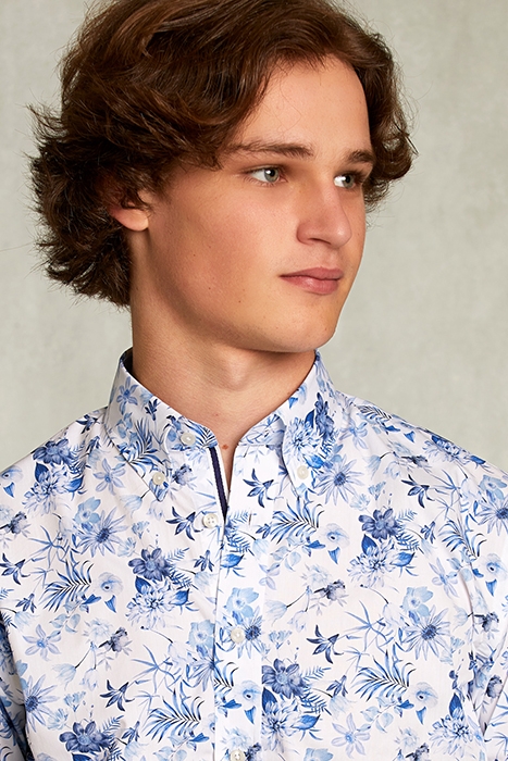 CUSTOM FIT FLORAL SHIRT MULTI WHITE 4