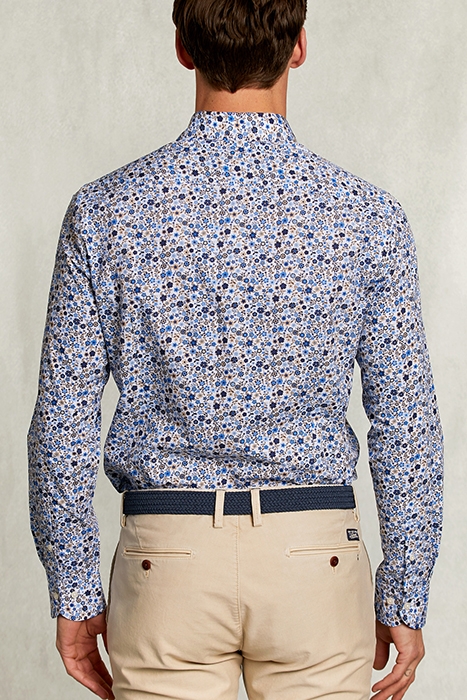 SLIM FIT FLORAL SHIRT BLUE/BROWN BLUE 2