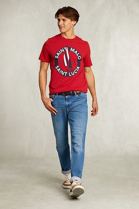 NORMAL FIT BASIC T-SHIRT BLOODY MARY RED 3