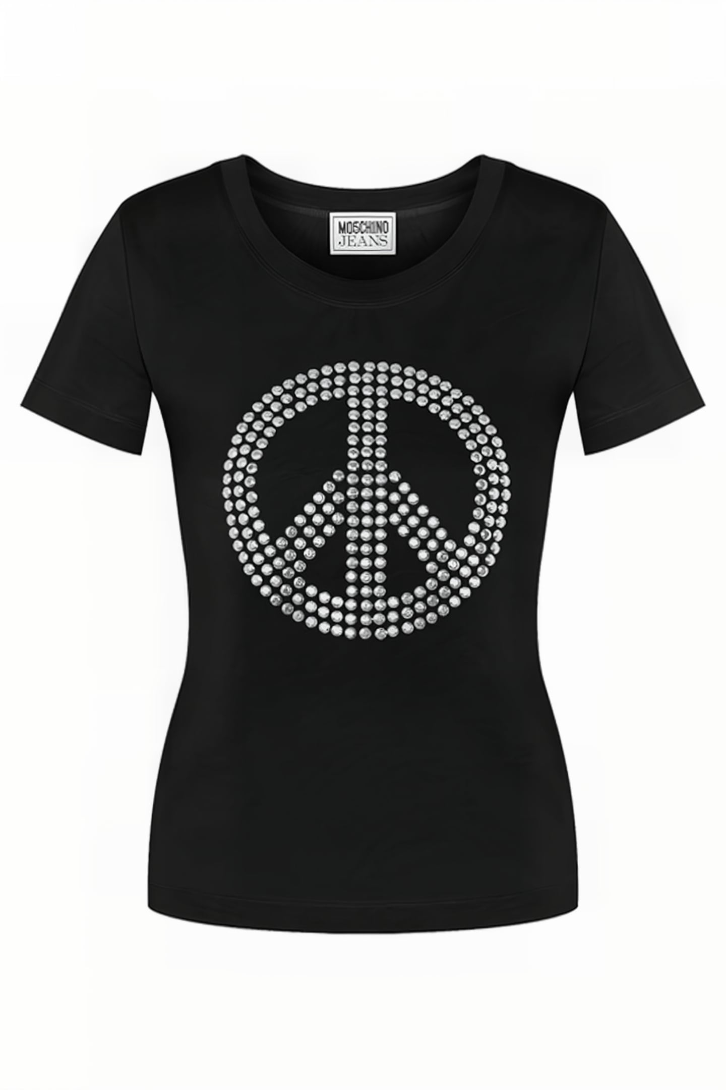 PEACE SYMBOL JERSEY T-SHIRT BLACK 3