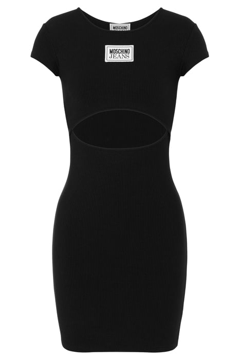LOGO PATCH COTTON DRESS BLACK 3