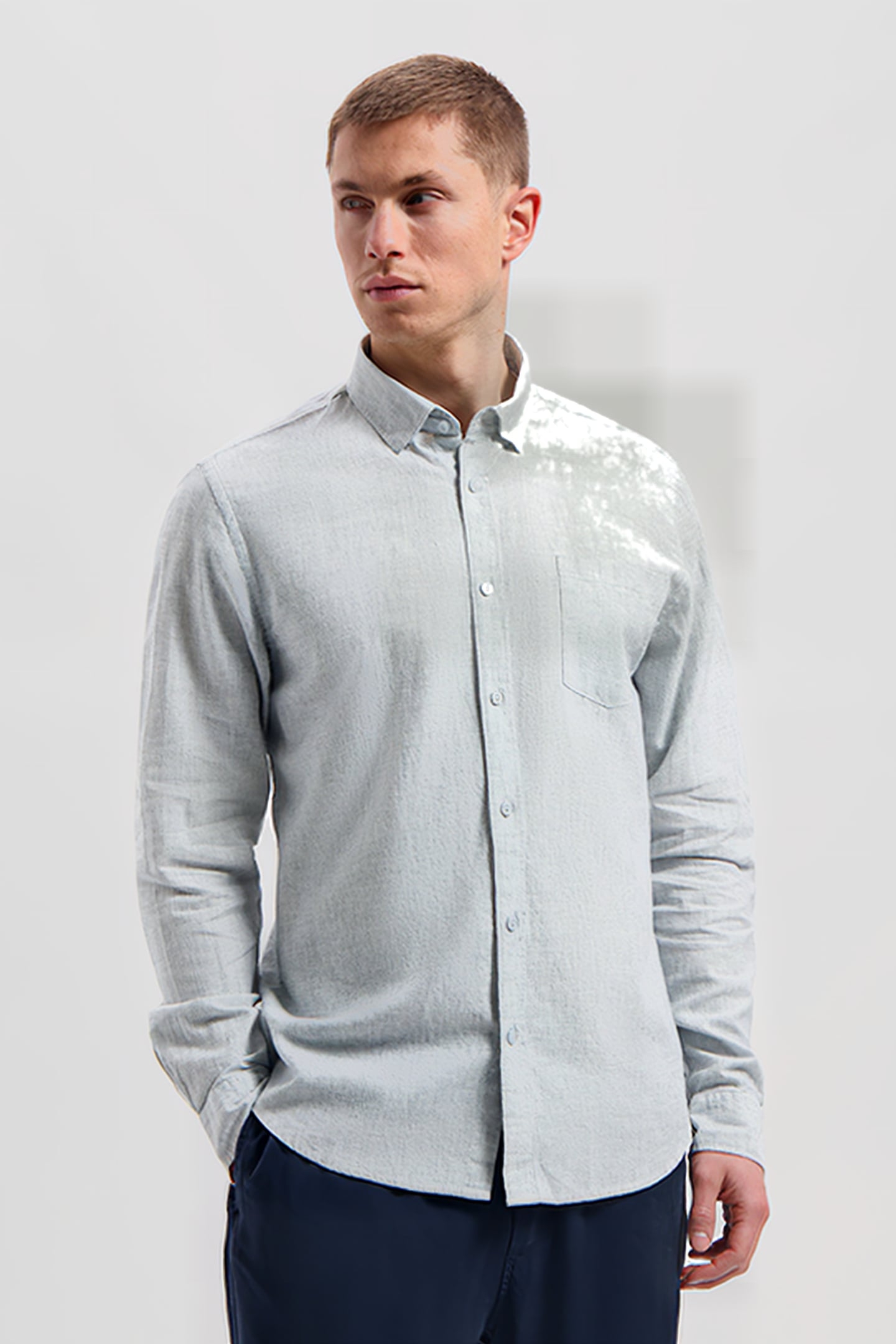 DS_MARVIN SHIRT AEGEAN BLUE AEGEAN BLUE 1