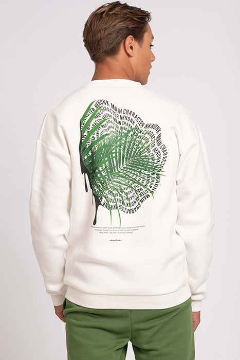 PALM SWEATSHIRT OFF WHITE 2
