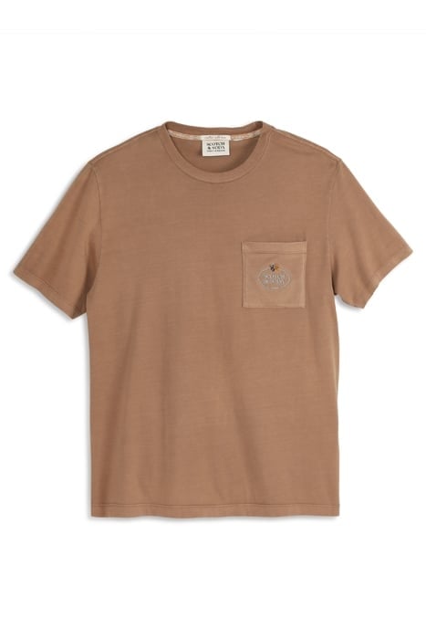 GARMENT DYED SS POCKET TEE CAPPUCHINO 1