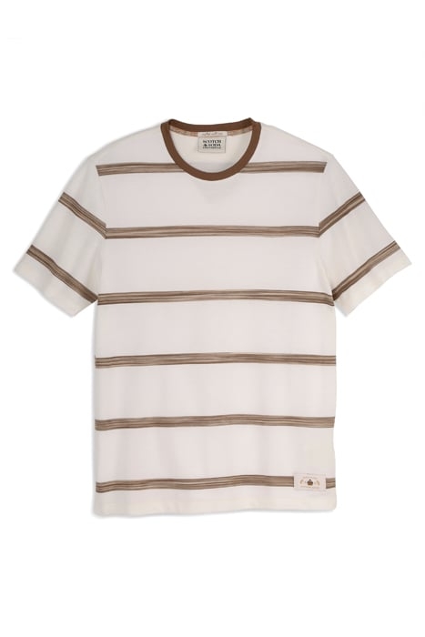 TEXTURED SPACEDYE STRIPE SS TEE SWAN 1