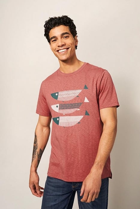 FISH GRAPHIC TEE DARK PINK 1