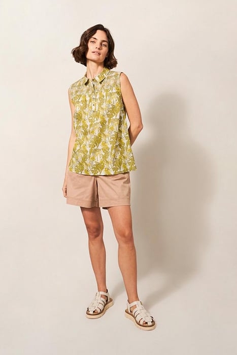 GIANNA COTTON SHIRT GREEN MULTI 1