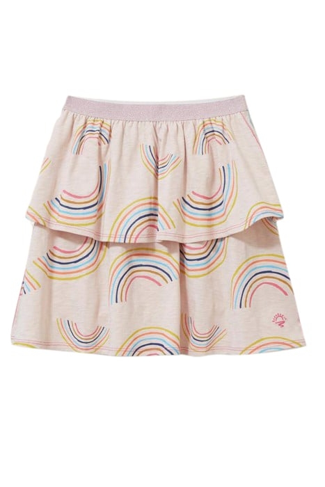 INDIA PRINTED TIERED SKIRT LIGHT PINK 2