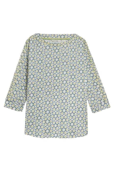 WINNIE JERSEY TOP WHITE PRINT 2