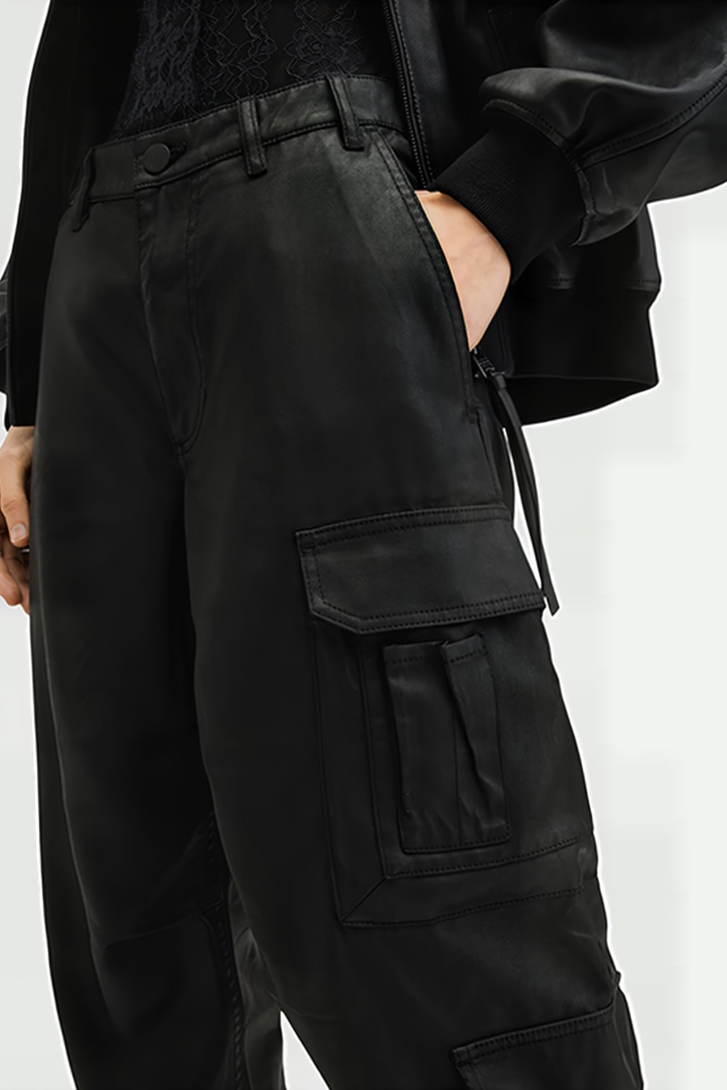 HIMARI CARGO TROUSER COATED BLACK 8