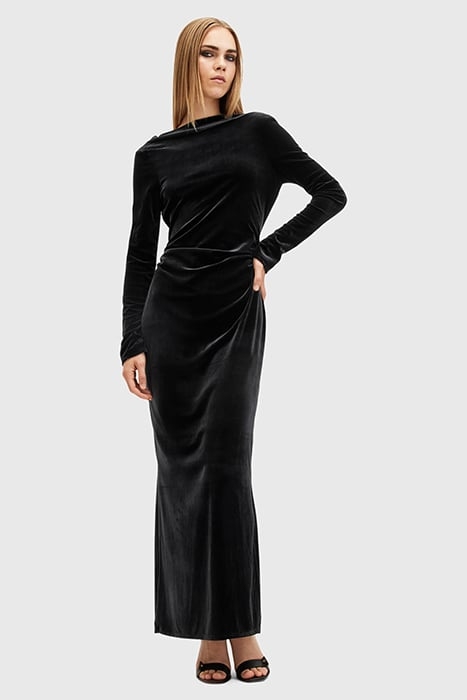 AMORET VELVET DRESS BLACK 1