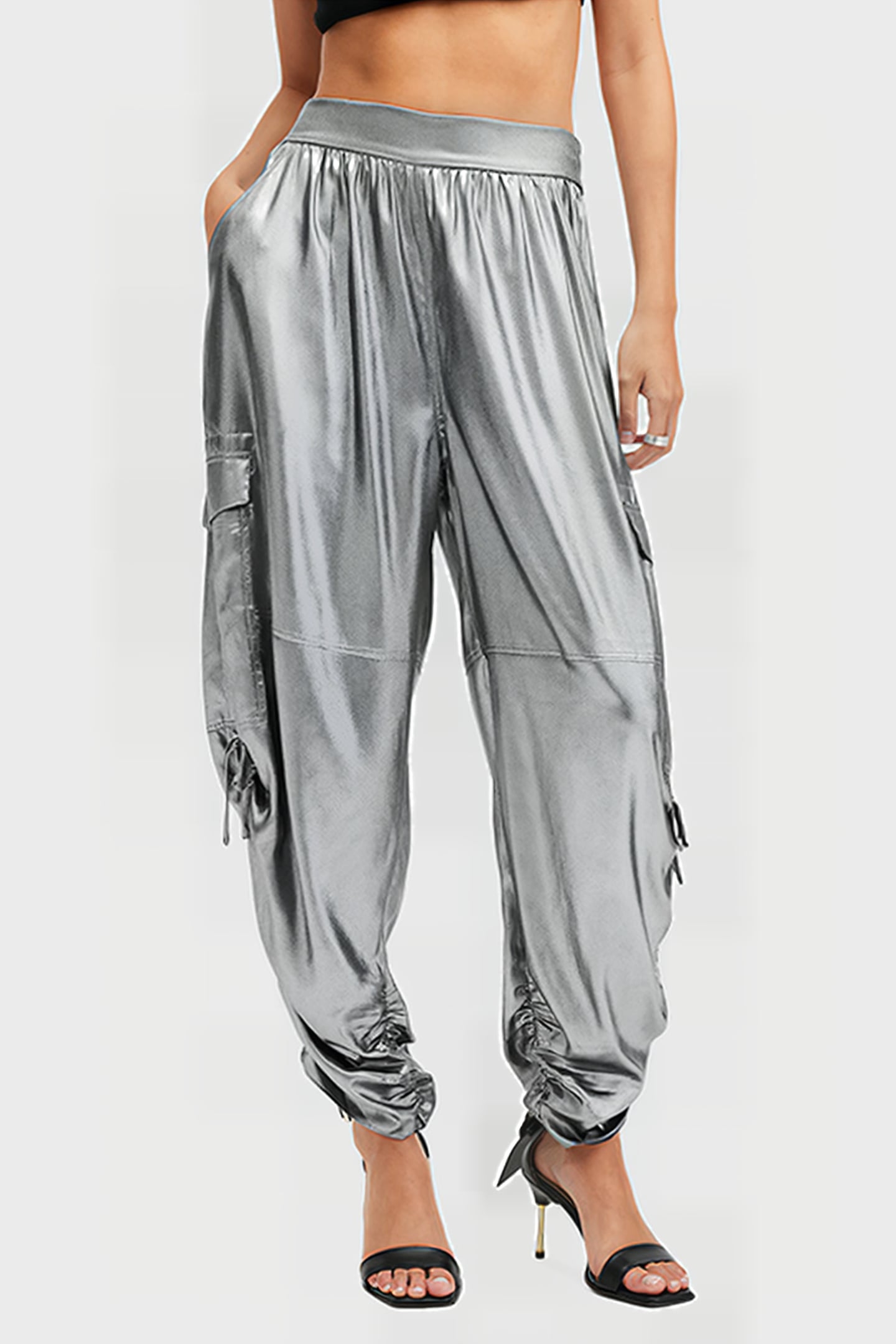 KAYE TROUSER METALLIC GREY 1