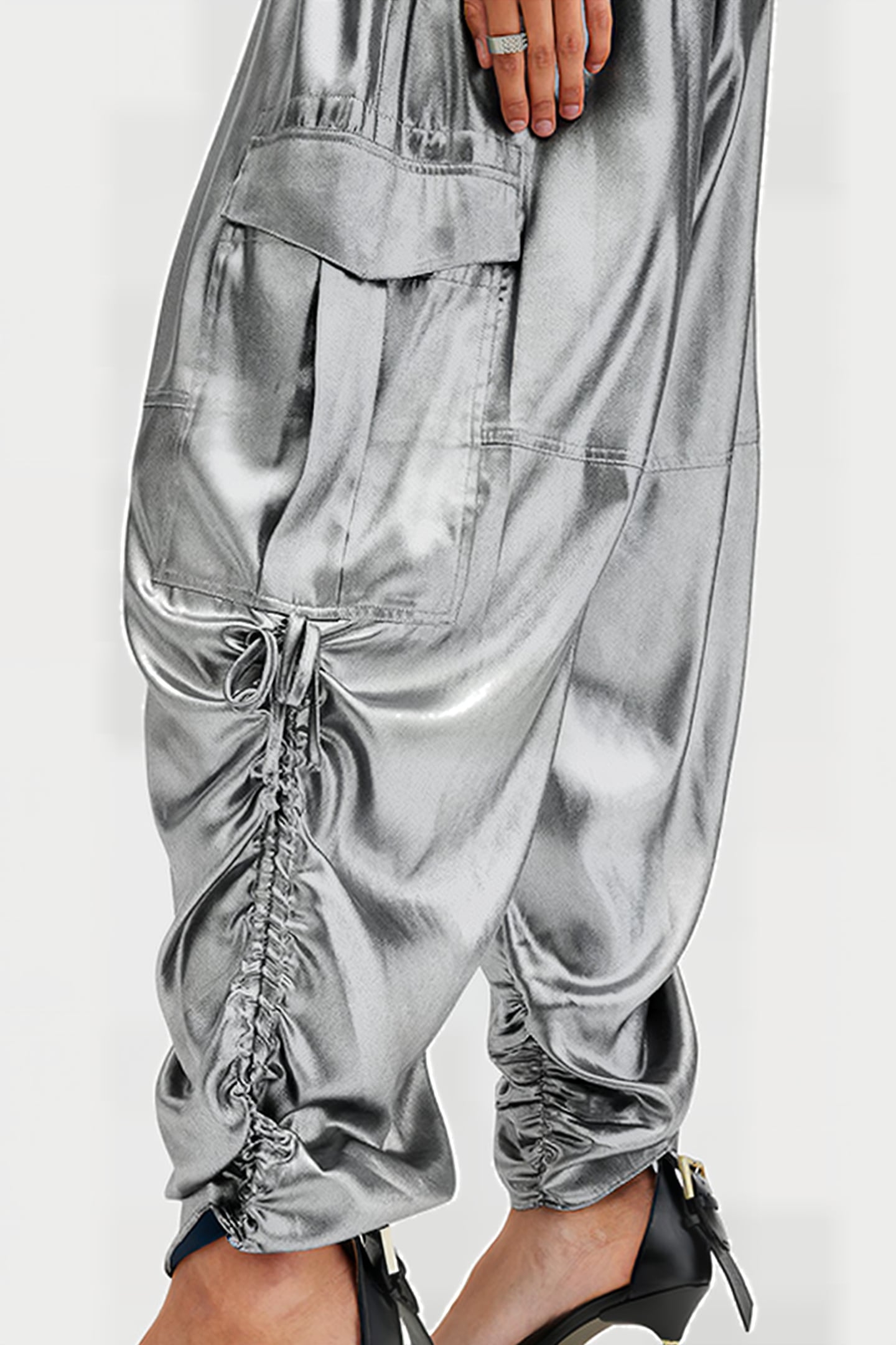 KAYE TROUSER METALLIC GREY 8