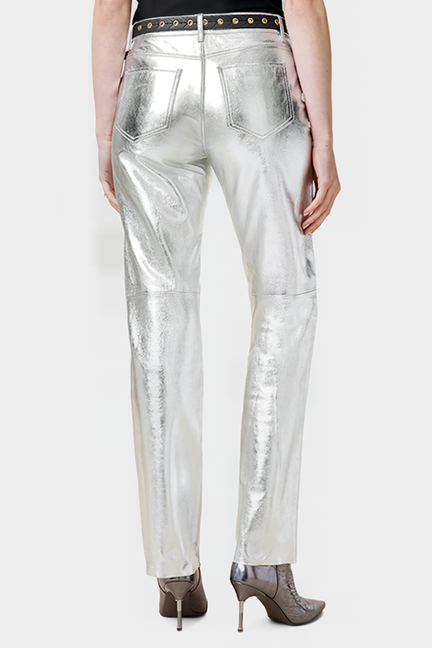 SAIGE FOIL TROUSER SILVER 2