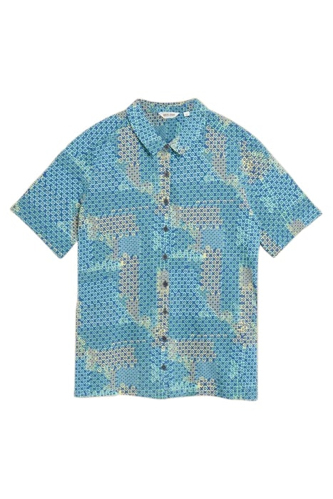COSMIC SHORT SLEEVE SHIRT BLUE PRINT 1