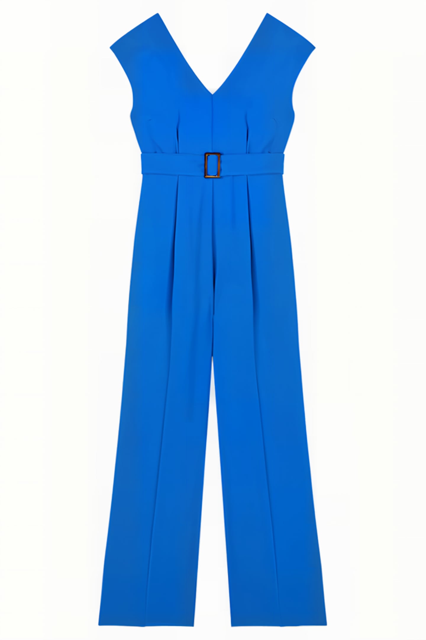 FLOWING LONG JUMPSUIT WITH BELT BLUE 3