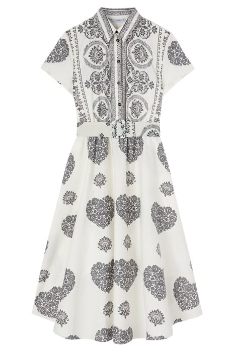 ETHNIC PATTERN CHEMISIER DRESS WHITE 3