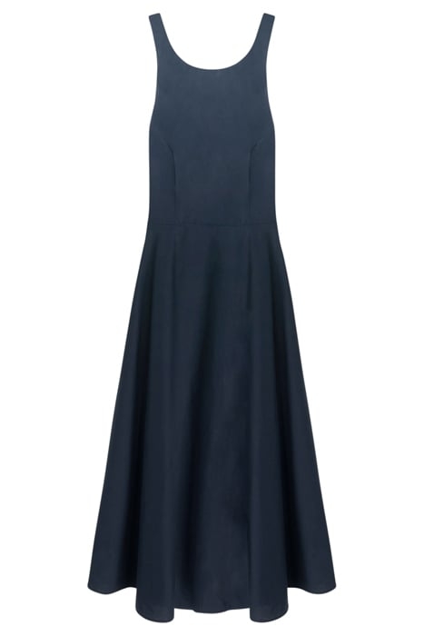 LONG DRESS WITH BACK CROSSOVER BLUE 3