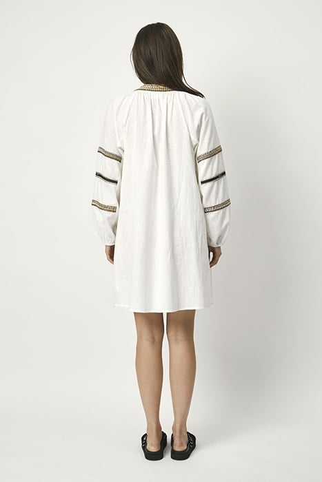 ZAZOU BOHEMIAN MINI DRESS BUTTER CREAM 6