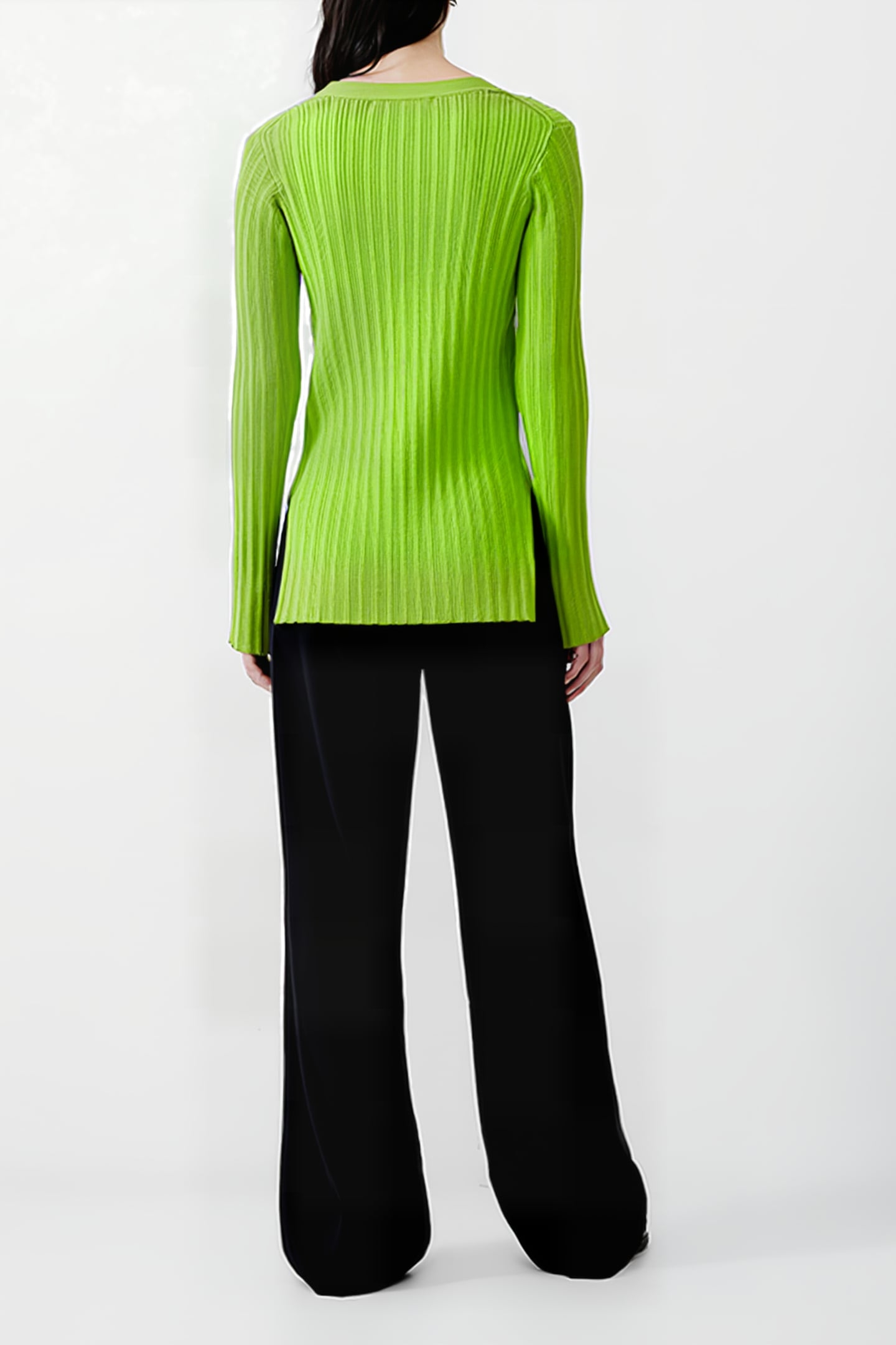 LEONORA L/S CARDIGAN WASABI 3