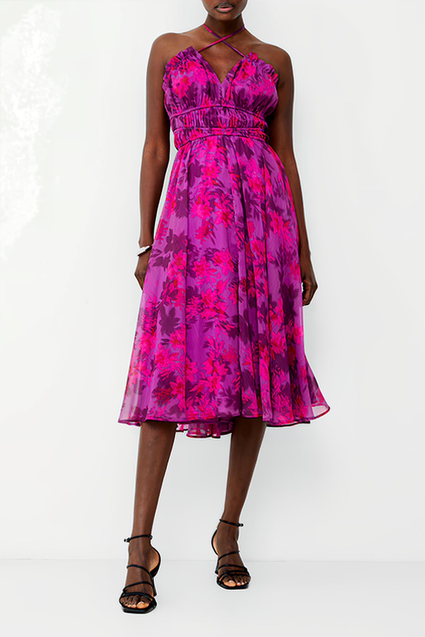 ARLA HALLIE CRINKLE DRESS MEADOW MAUVE 1