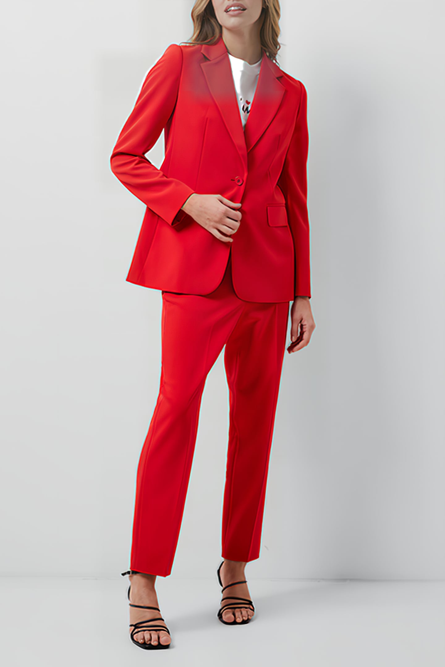 ECHO SINGLE BREASTED BLAZER TRUE RED 1