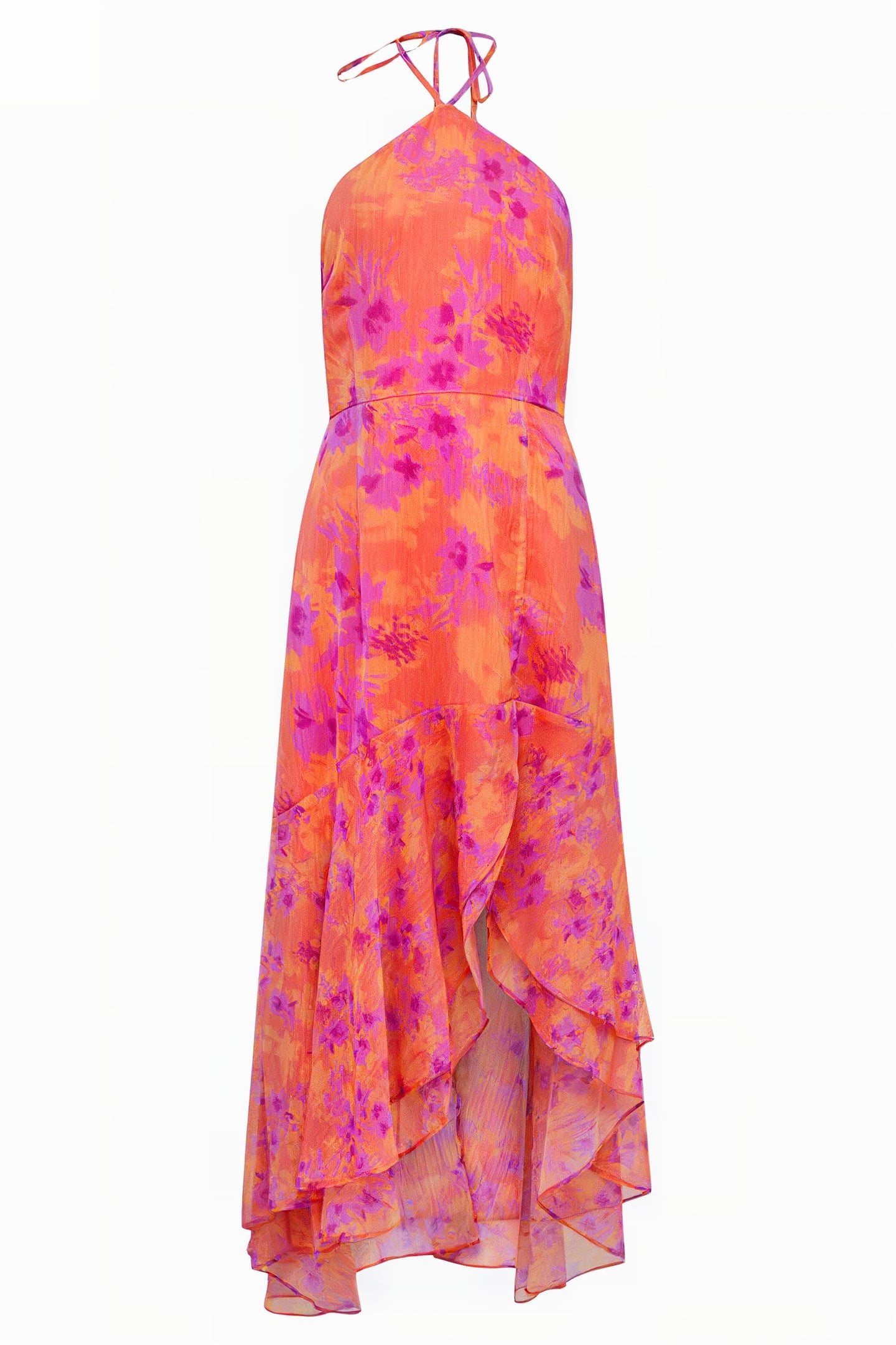 ARLA HALLIE CRINKLE RUFFLE CORAL 3