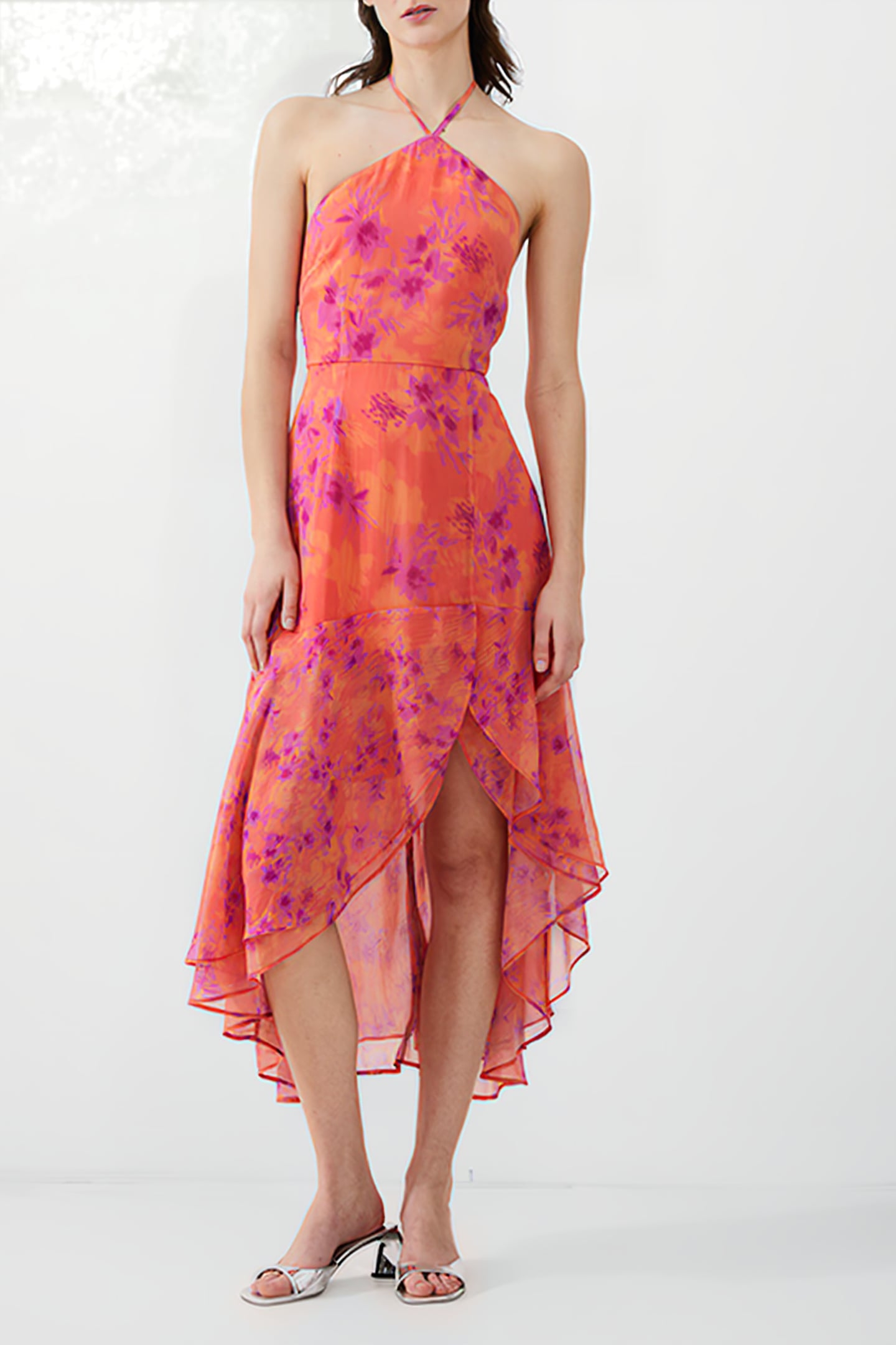 ARLA HALLIE CRINKLE RUFFLE CORAL 1