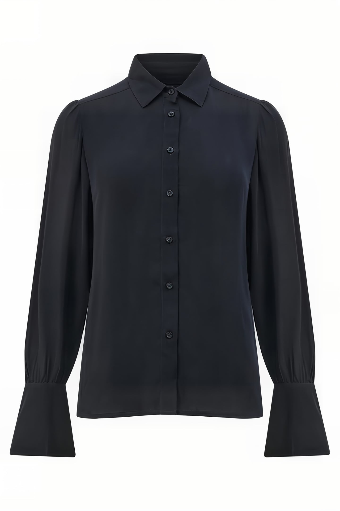 CREPE SHIRT L/S BLACK 1