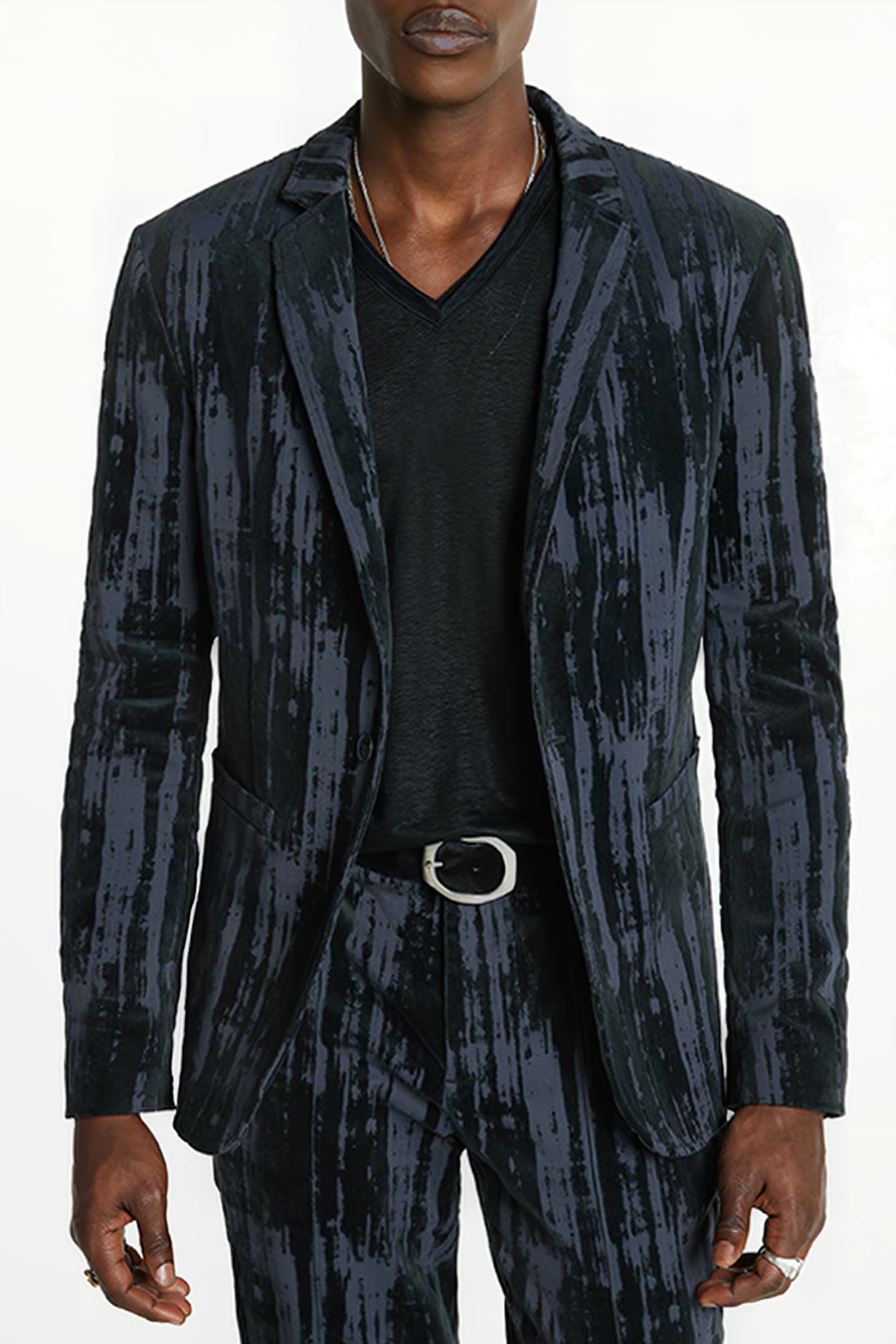 ONE BUTTON SKINNY NOTCH THISTLE 1