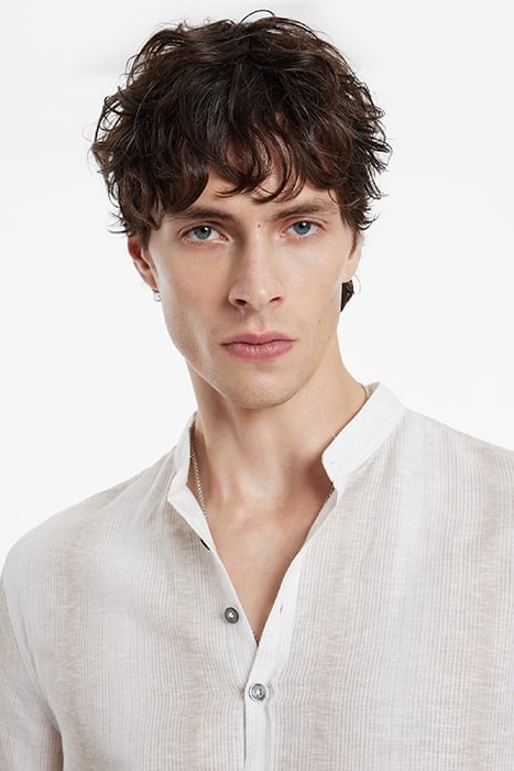 MULTI BUTTON BAND COLLAR CAMEL 3