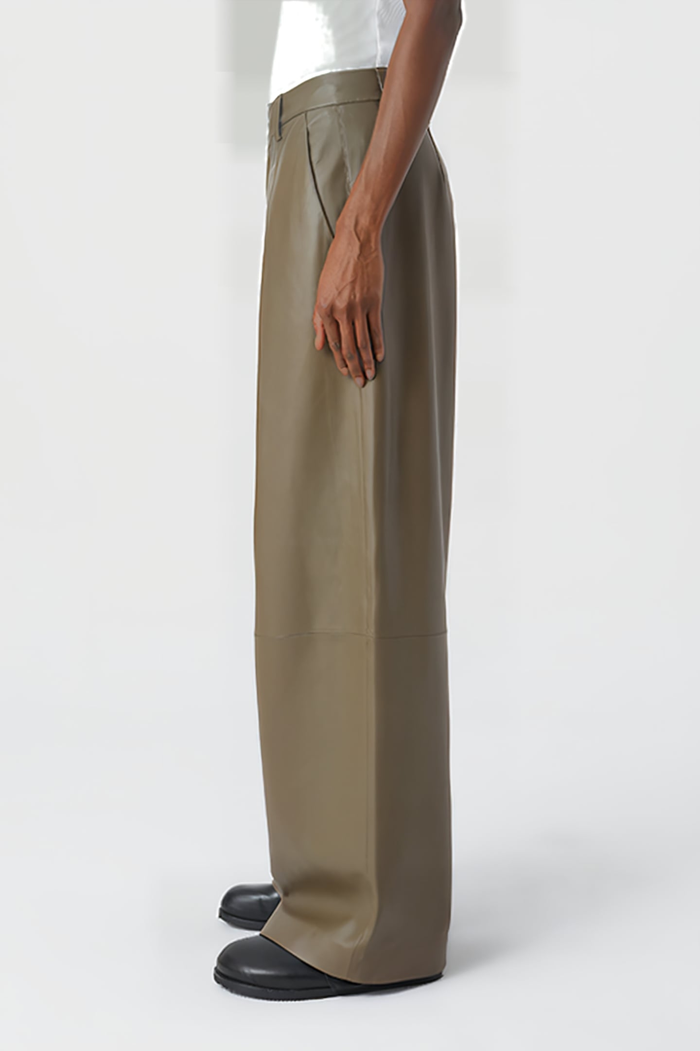 HELSTON LEATHER PANTS OLD PINE 5