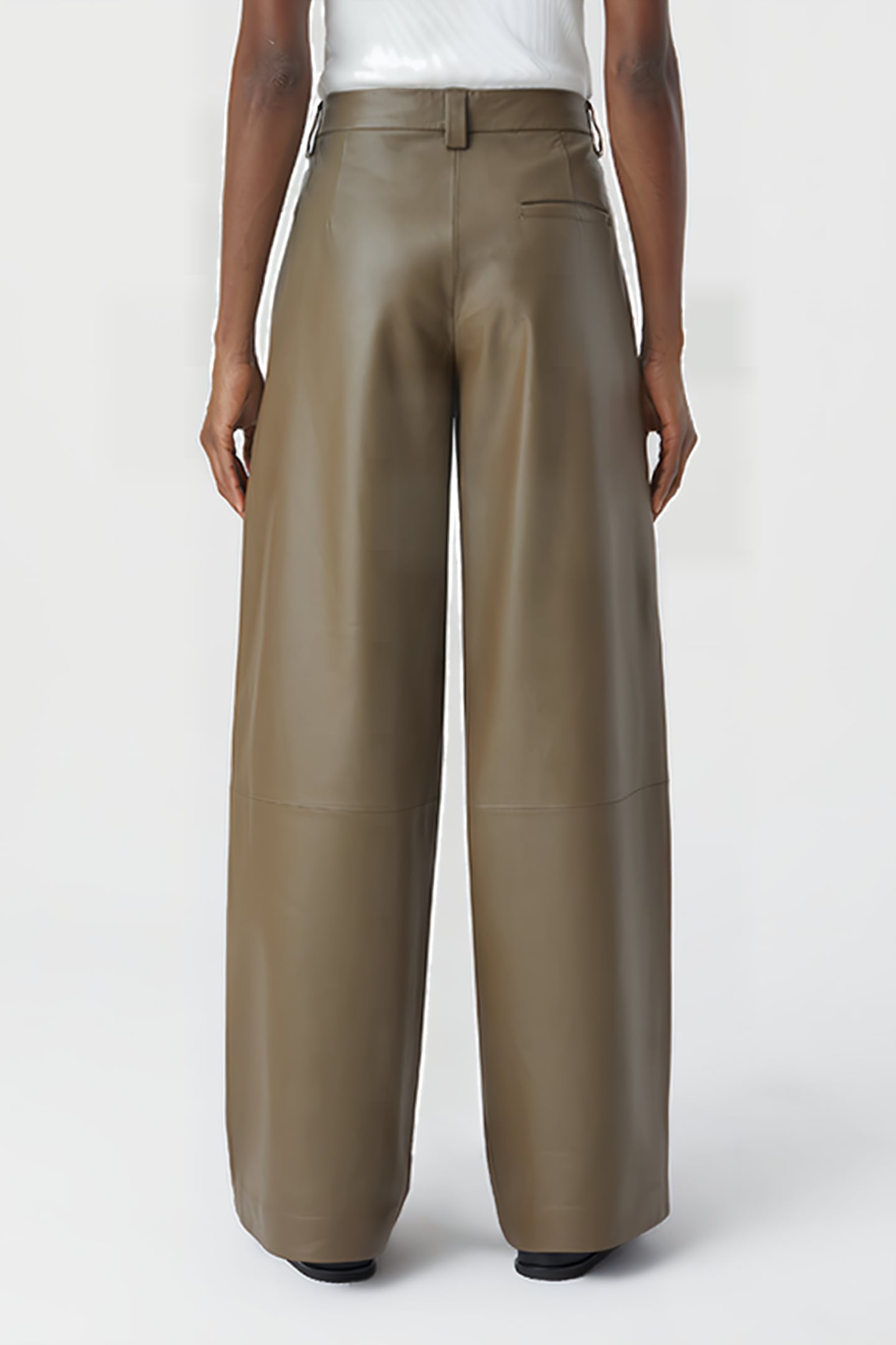 HELSTON LEATHER PANTS OLD PINE 2