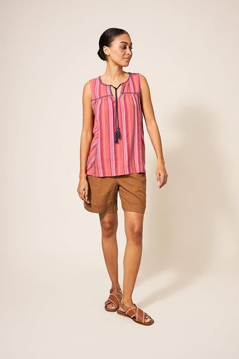 LISBET STRIPE VEST PINK MULTI 1