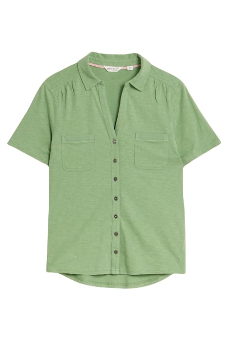 PENNY POCKET JERSEY SHIRT MID GREEN 3