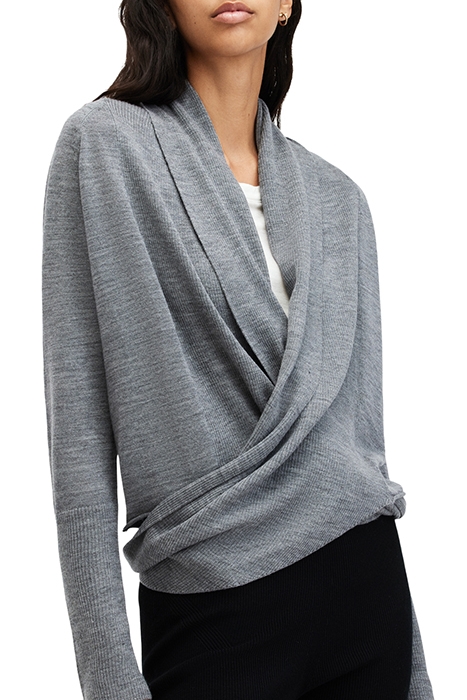 WASSON PIRATE CARDI GREY MARL 7