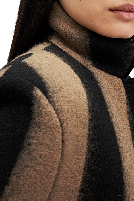 JAMES STRIPE COAT BROWN/BLACK 7