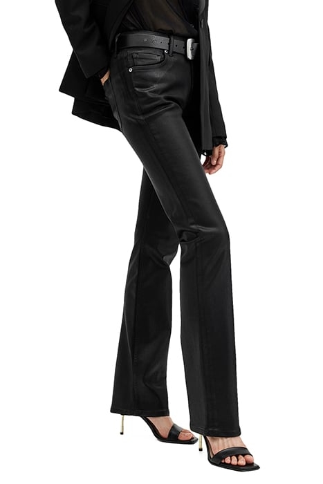HALDAN SLIM BOOTCUT COATED BLACK 6