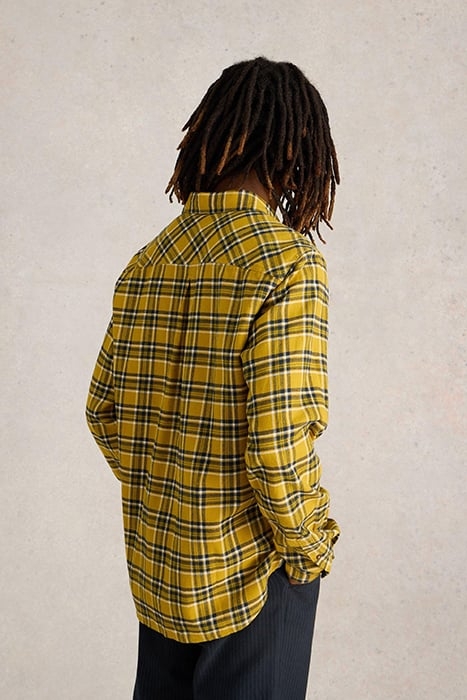 WALLACE BRUSHED CHECK SHIRT YELLOW MULTI 2