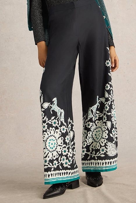 BELLE WIDE LEG TROUSER BLACK MULTI 1