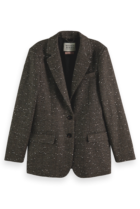 HERRINGBONE SEQUIN SINGLE-BREASTED BLAZER SEQUIN HERRINGBONE 1