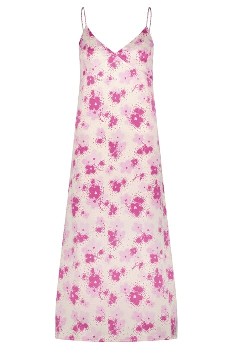 LISA DRESS HOT PINK/CREAM WHITE 3
