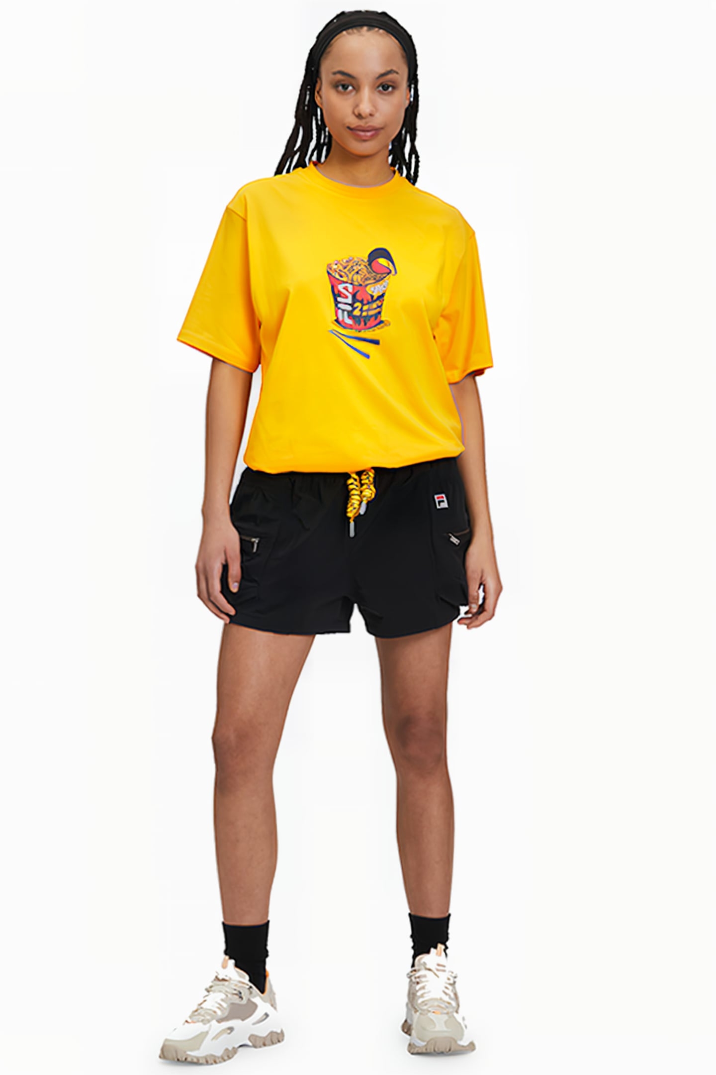 CRINKLE NYLON SHORTS WITH SIZE POCKETS BLACK 3