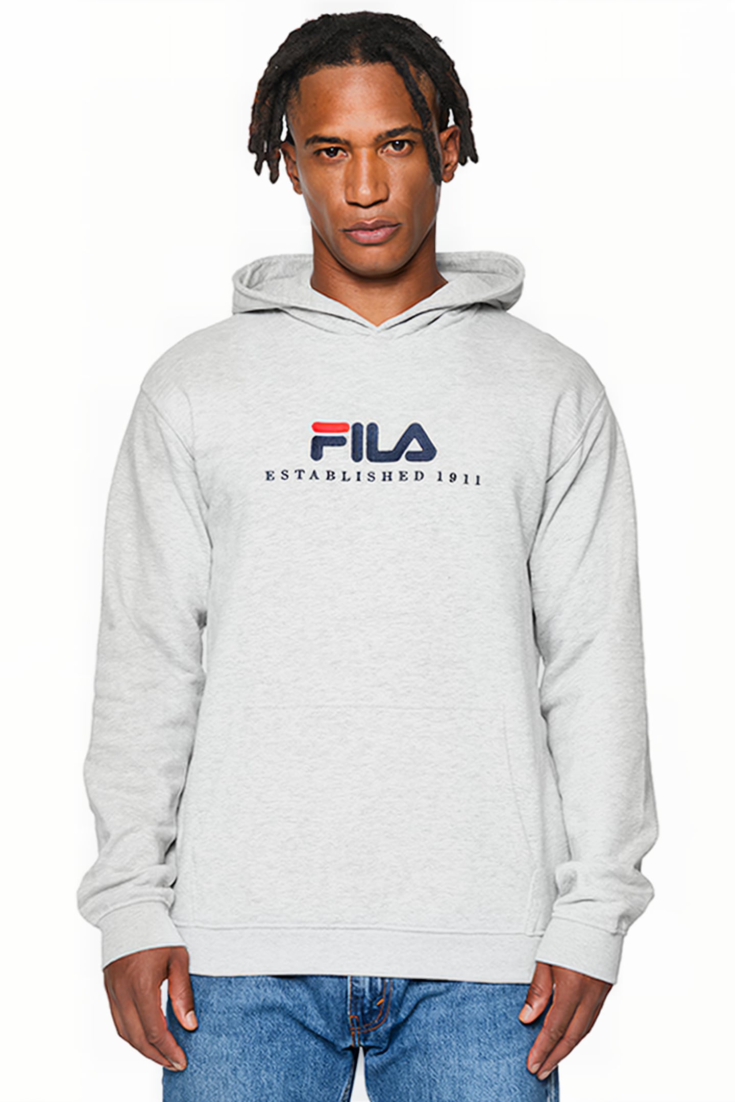 BRUNSSUM HOODY LIGHT GREY MELANGE 1