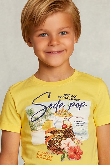 NORMAL FIT BASIC T-SHIRT IN BUTTERFLY YELLOW 4